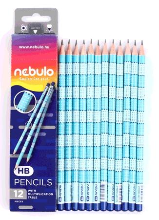 GRAFIT CERUZA, HENGERES TESTŰ, SZORZÓTÁBLÁS, HB, NEBULO (12)