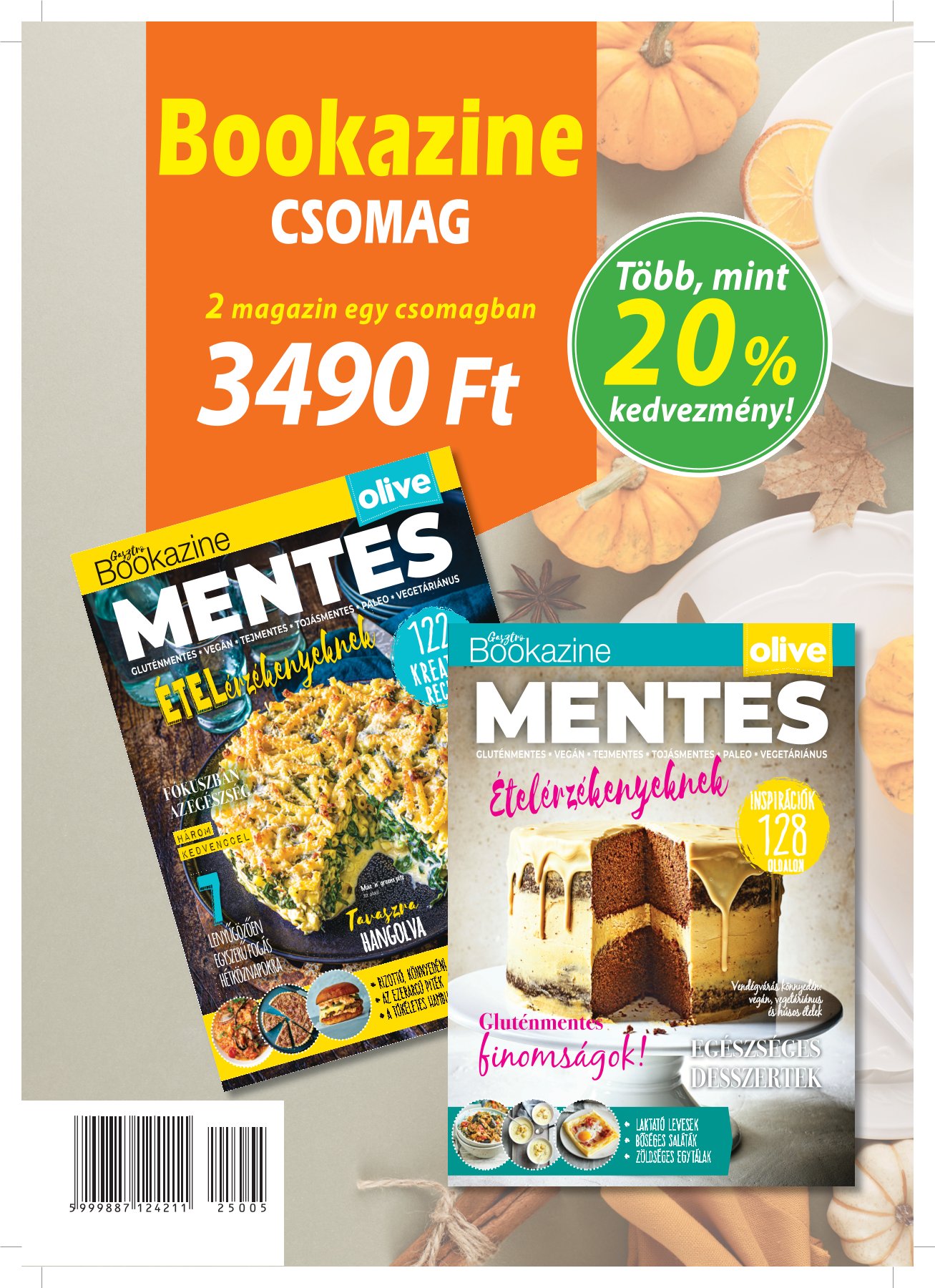 BOOKAZINE DUPLA-CSOMAG: MENTES RECEPTGYŰJTEMÉNY (2 FÉLE GASZTRO BOOKAZINE)