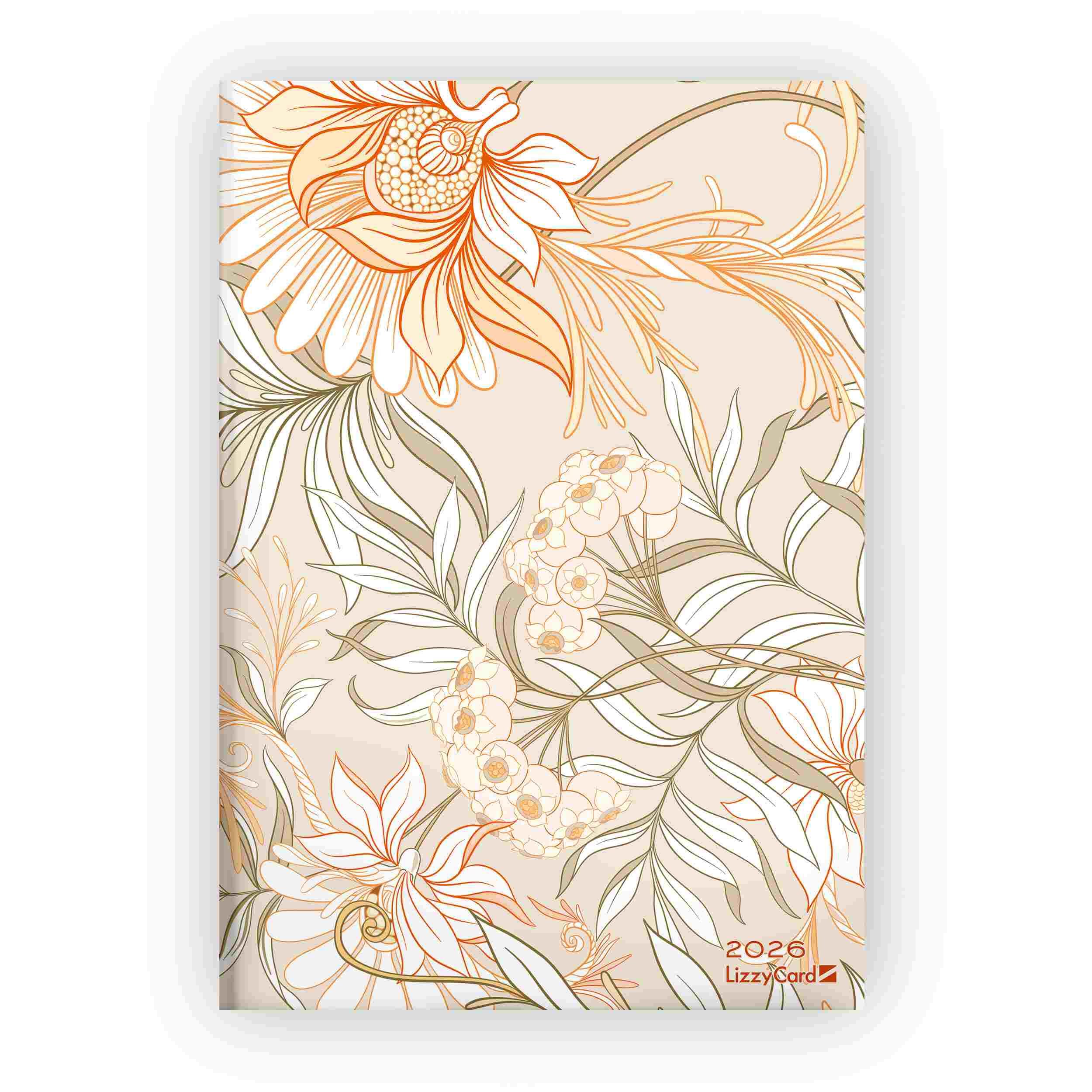 HETI TERVEZŐ B5 DESIGN BEIGE FLOWERS