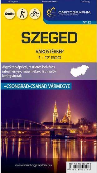 SZEGED VÁROSTÉRKÉP + CSONGRÁD-CSANÁD VÁRMEGYE (1:17500 VT22)