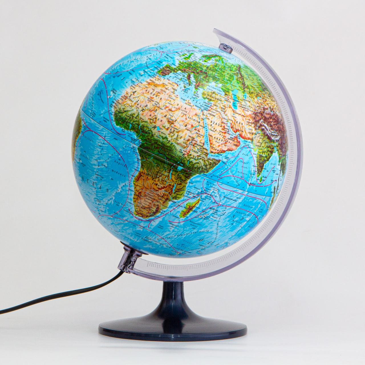 FÖLDGÖMB 25 CM-ES, ÁTVILÁGÍTÓ DUÓ