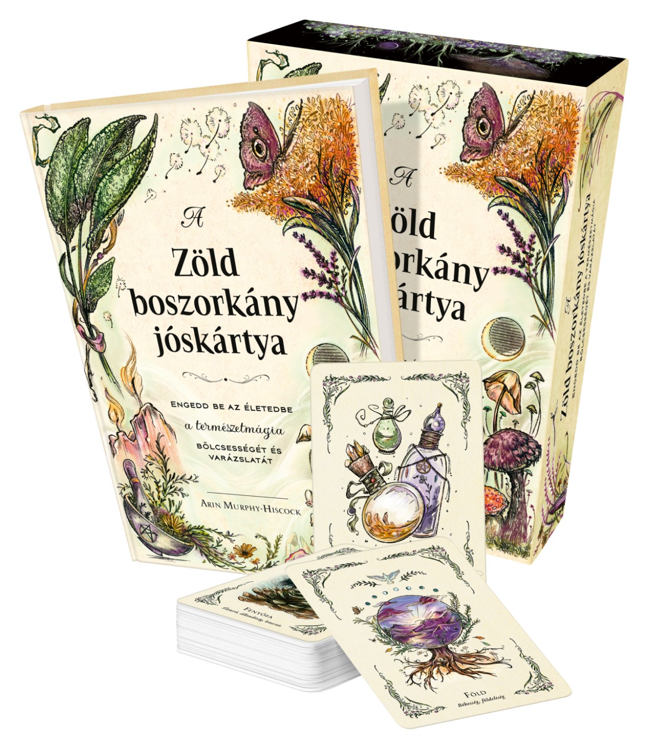 A ZÖLD BOSZORKÁNY JÓSKÁRTYA (KÖNYV ÉS KÁRTYA)