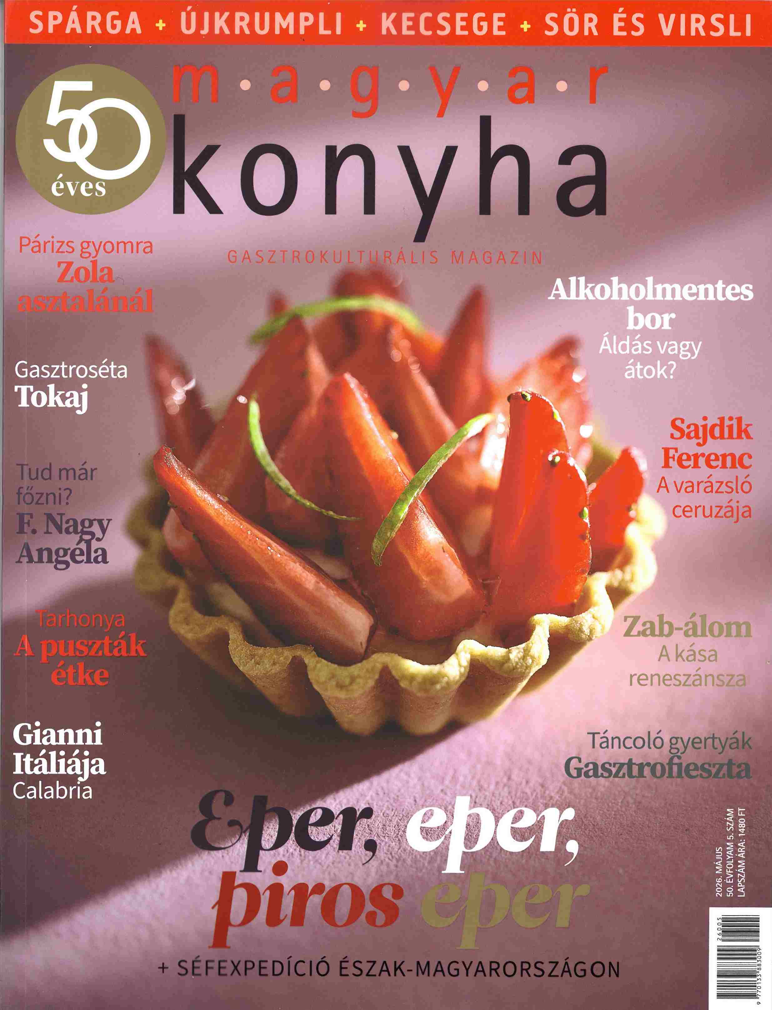 MAGYAR KONYHA - 2026. MÁJUS - EPER, EPER, PIROS EPER (50. ÉVF. 5. SZÁM)