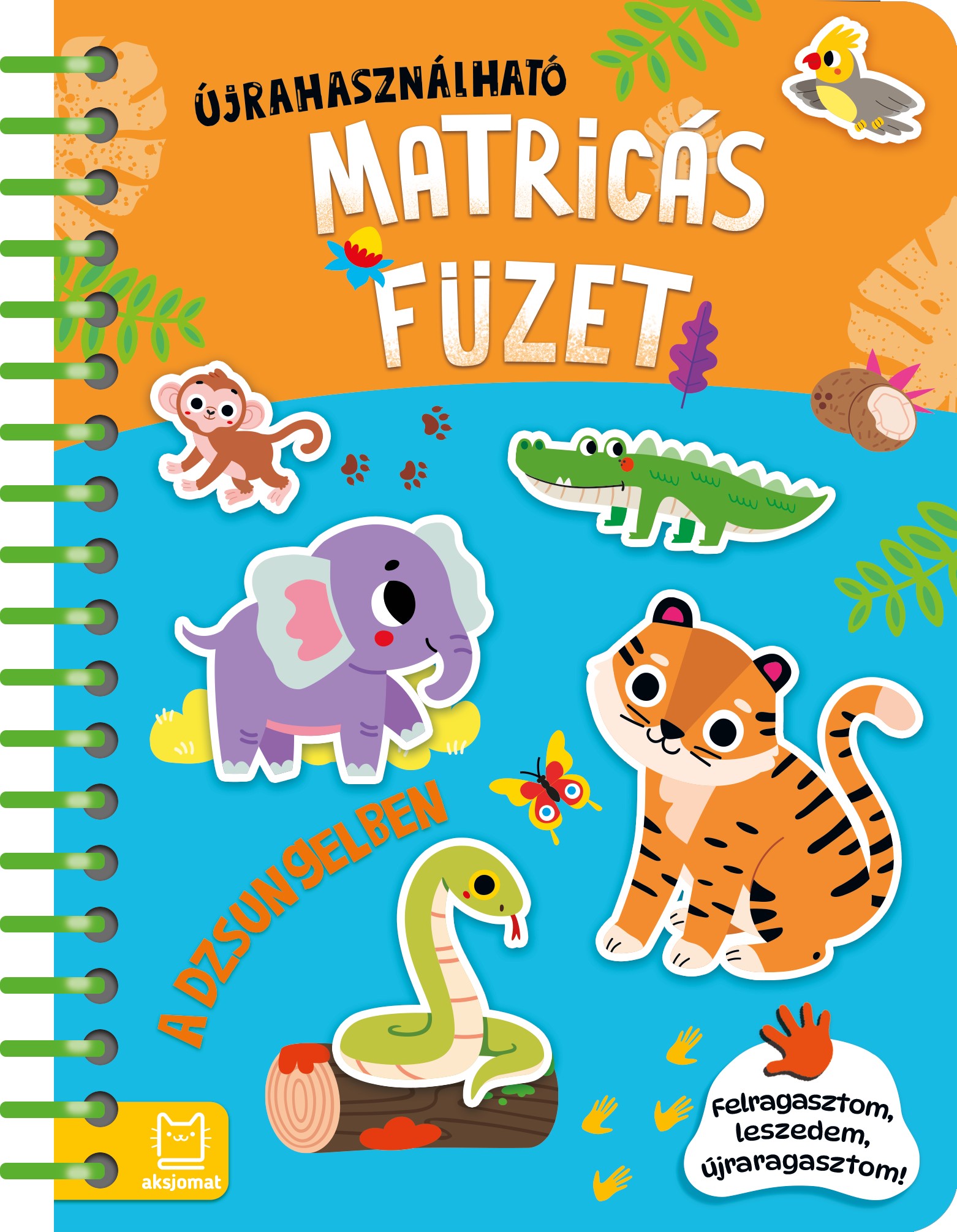 ÚJRAHASZNÁLHATÓ MATRICÁS FÜZET - A DZSUNGELBEN